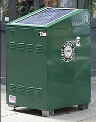 Cubos de basura solar totalmente automatizados