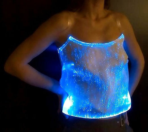 Ropa para lucirse, gracias a la fibra óptica