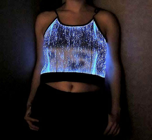 Ropa para lucirse, gracias a la fibra óptica