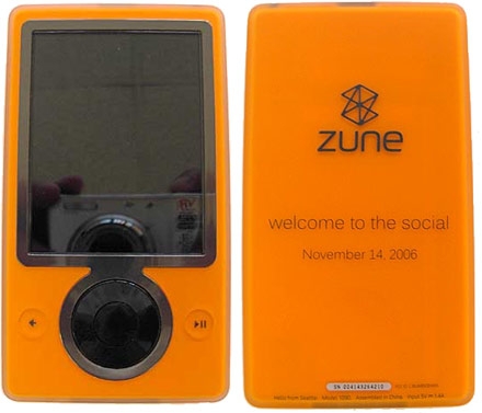 Nuevo Zune de color naranja