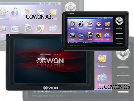 CES 2007 – Cowon A3 y Q5 Foto CES 2007 – Cowon A3 y Q5