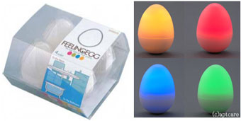Huevos de LEDs criados al aire libre