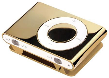iPod Shuffle chapado en oro de 18 kilates Foto iPod Shuffle chapado en oro de 18 kilates
