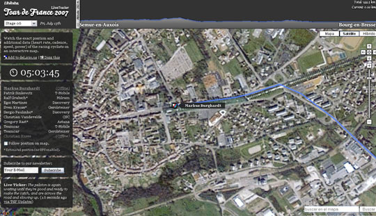 Sigue el Tour de Francia 2007 en vivo desde Google Maps