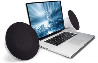 Lacie sound2, altavoces USB que parecen auriculares gigantes