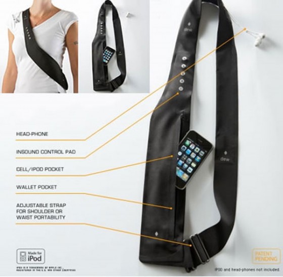 iPod-And-iPhone-Sound-Control-Shoulder-Strap Gadgets para llevarte a hacer footing